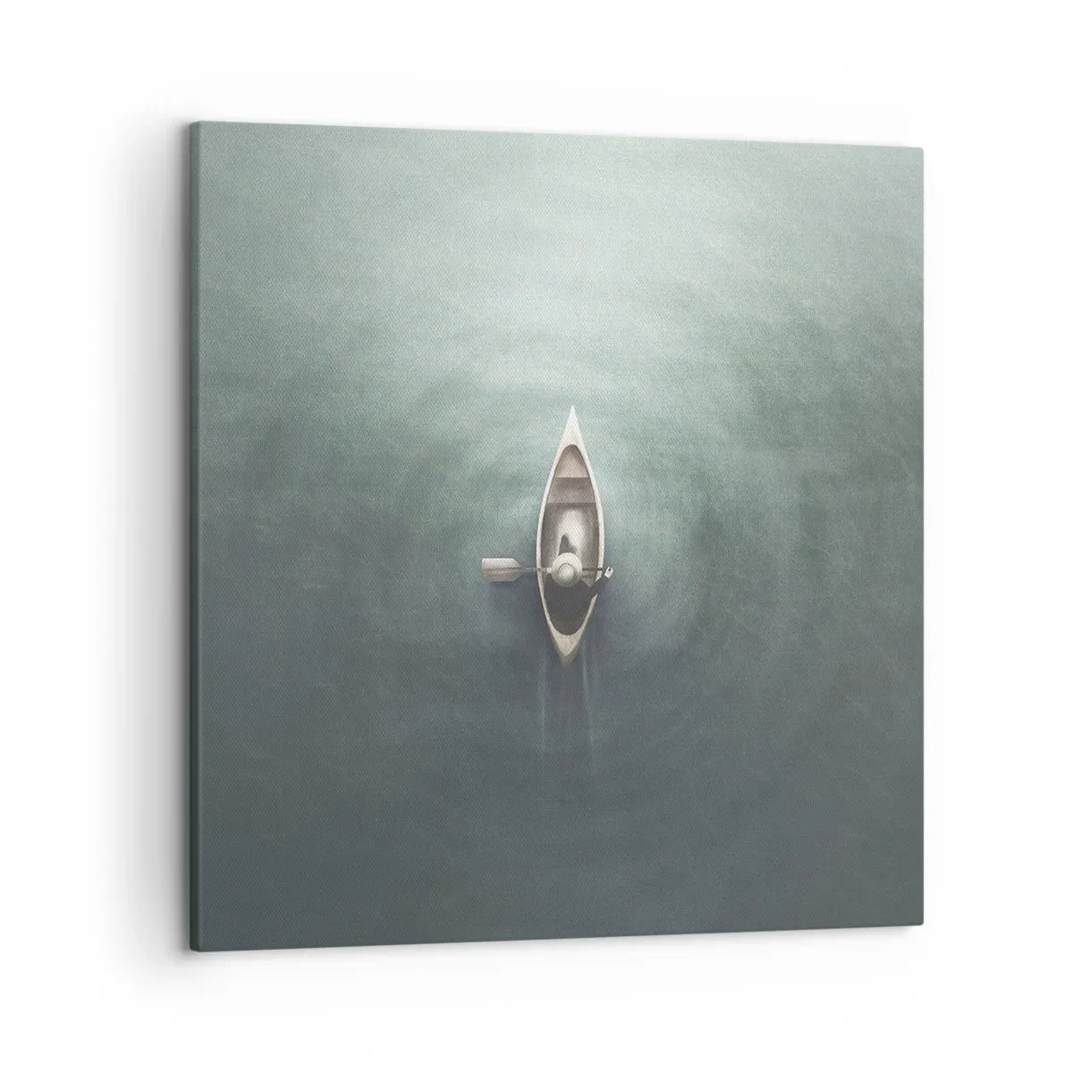 Lærredstryk - Billede på lærred - På tværs af en månelyst sø - 50x50 cm