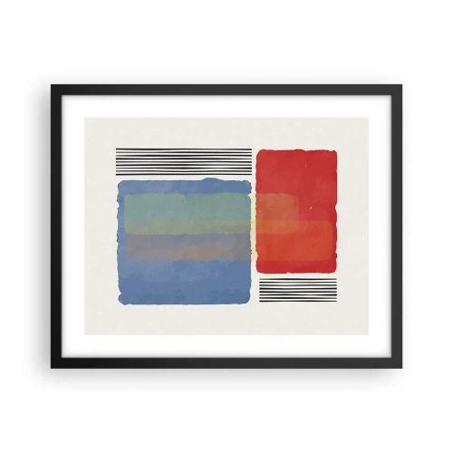 Plakat i sort ramme - Geometriens ånd og bogstav - 50x40 cm