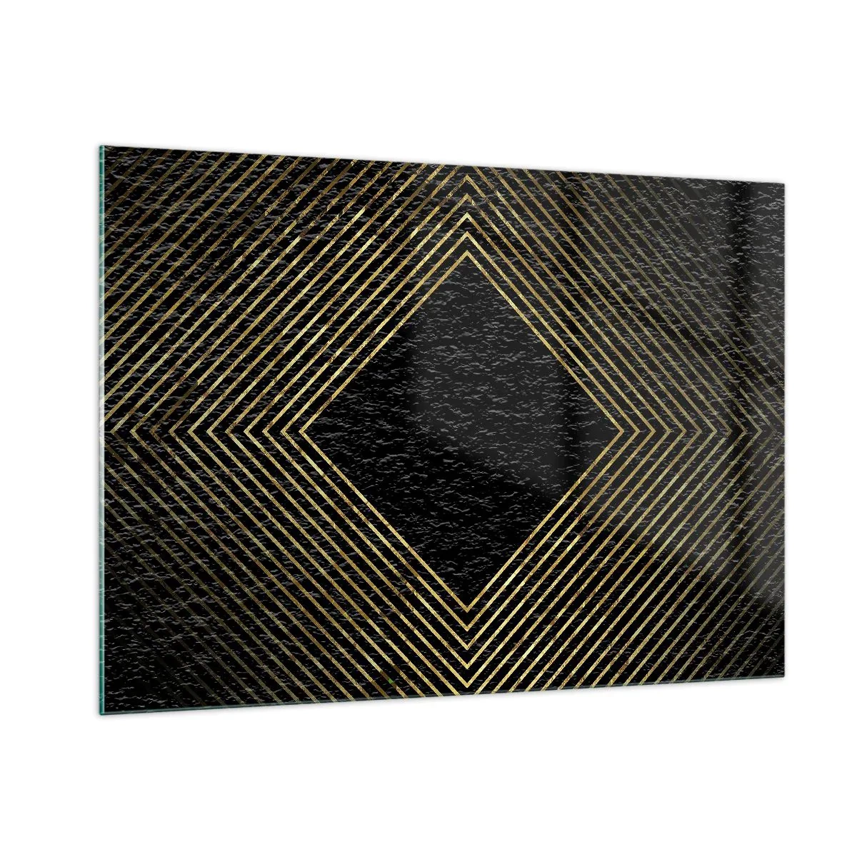 Billede på glas - Geometri i glamour-stil - 100x70 cm