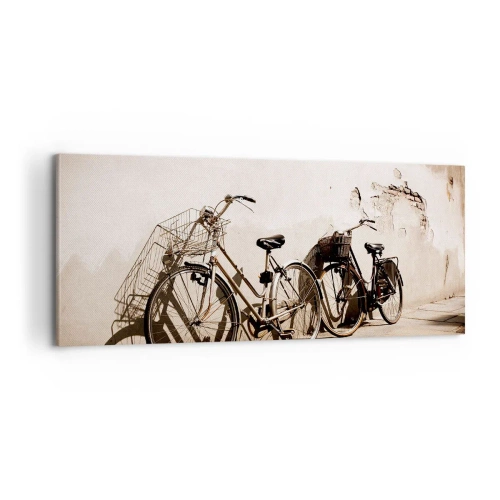 Lærredstryk - Billede på lærred - Uforglemmelig charme fra fortiden - 100x40 cm