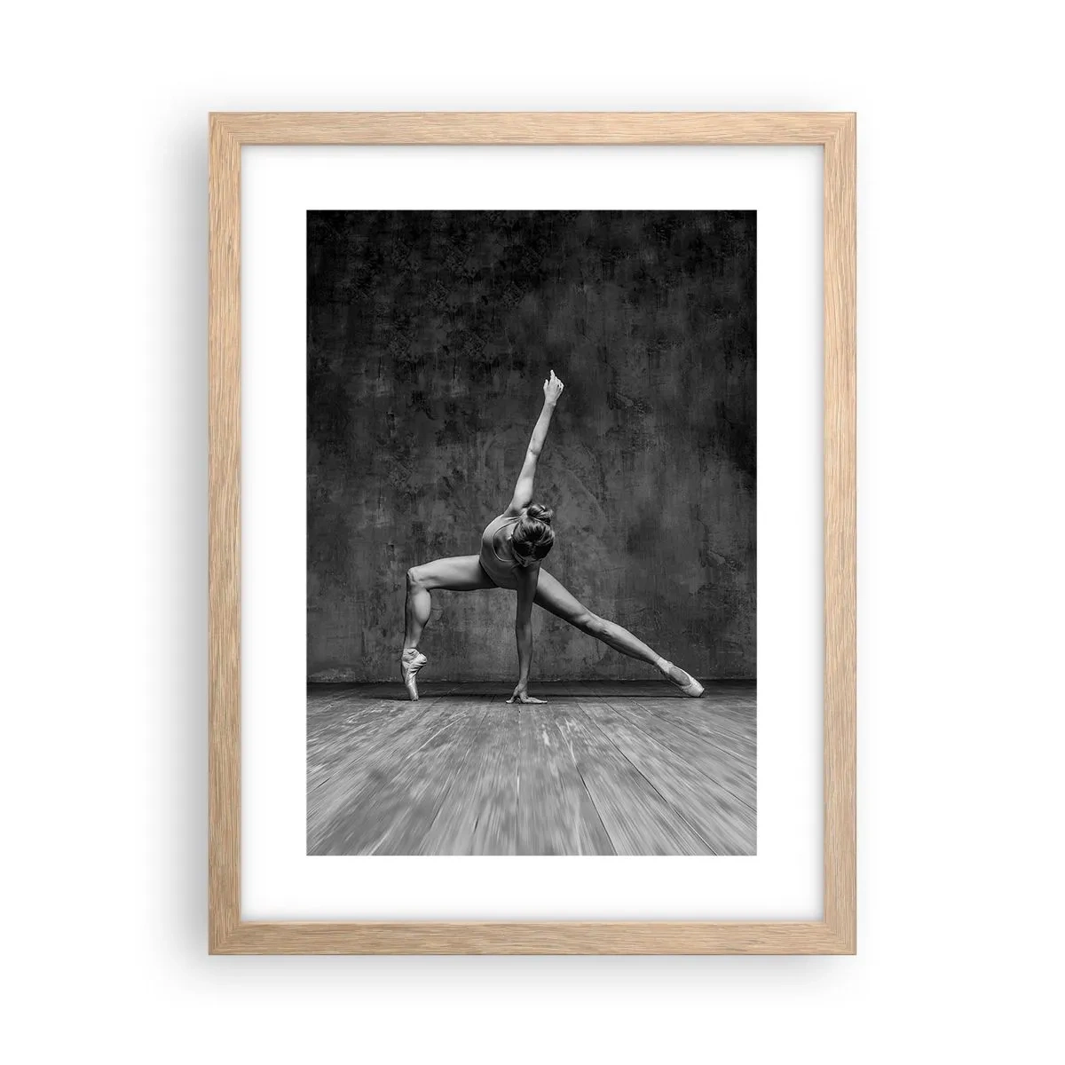 Plakat i ramme af lyst egetræ - Idealet om balance - 30x40 cm