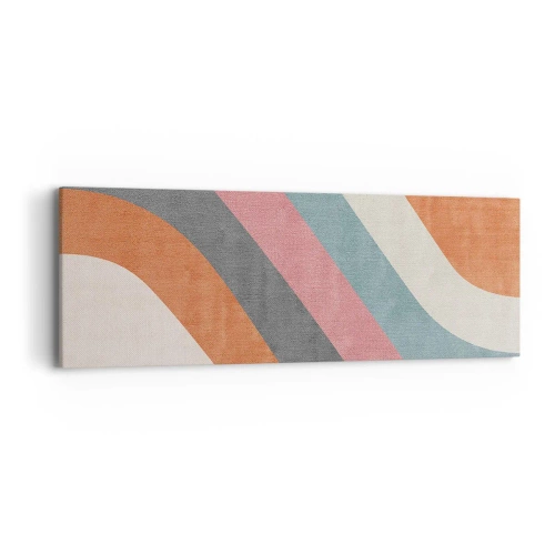 Lærredstryk - Billede på lærred - Diagonal komposition - bevægelse - 90x30 cm