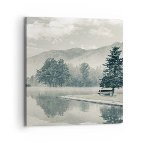 Lærredstryk - Billede på lærred - Søen sover stadig - 70x70 cm