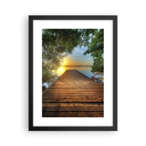 Plakat i sort ramme - Tag dig god tid, sæt dig ned - 30x40 cm