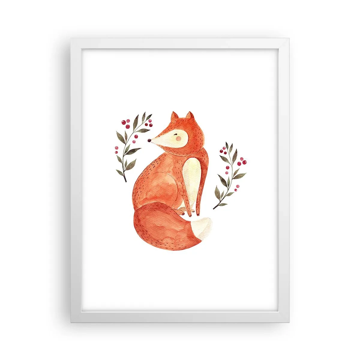 Plakat i hvid ramme - Lille rødhåret - 30x40 cm