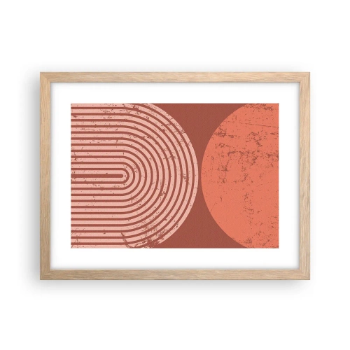 Plakat i ramme af lyst egetræ - Tæt forhold - 40x30 cm