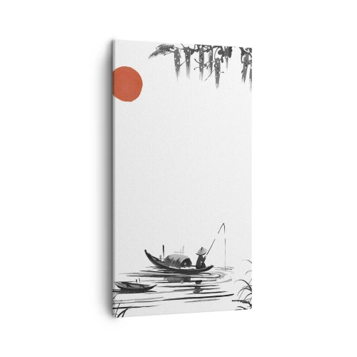 Lærredstryk - Billede på lærred - En asiatisk eftermiddag - 45x80 cm