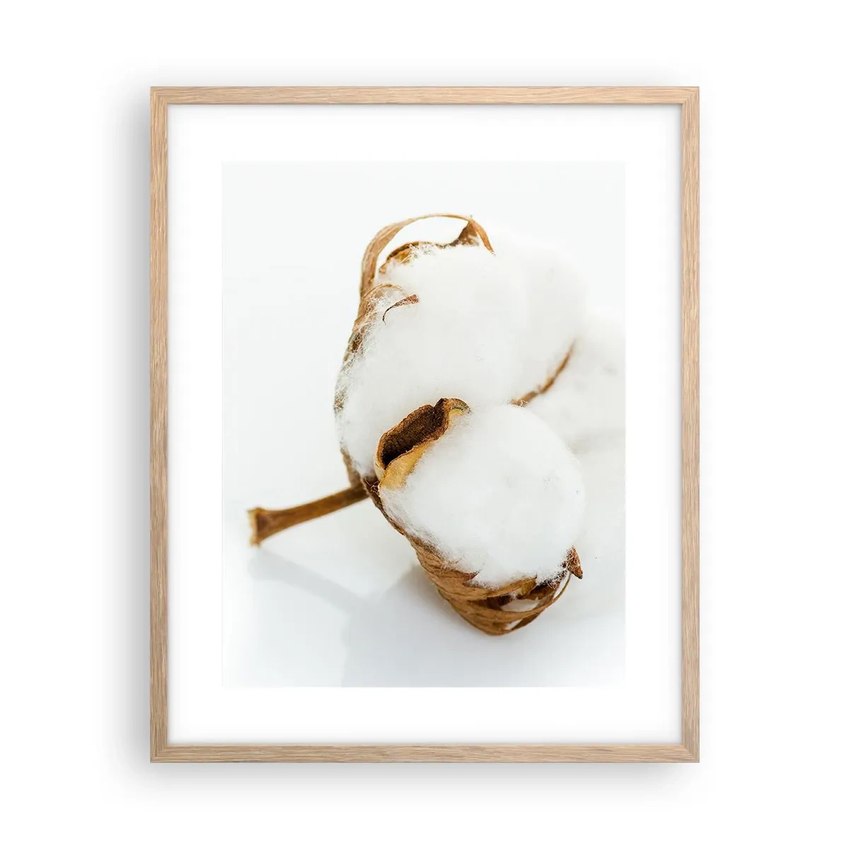 Plakat i ramme af lyst egetræ - Blød af natur - 40x50 cm