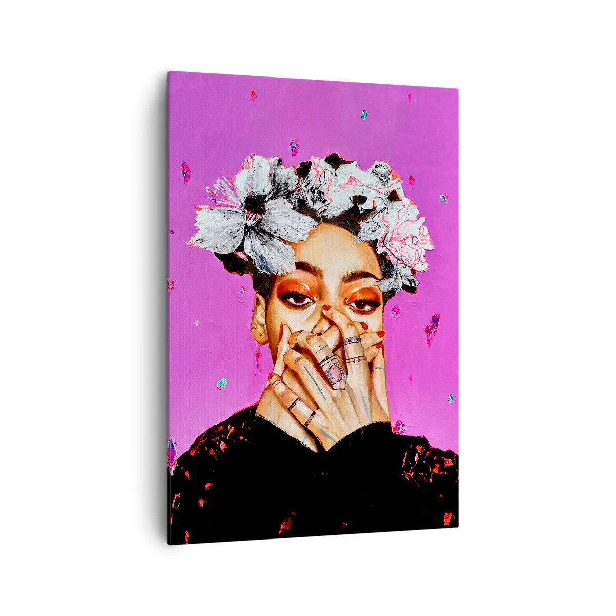 Lærredstryk - Billede på lærred - En smule skør - 70x100 cm