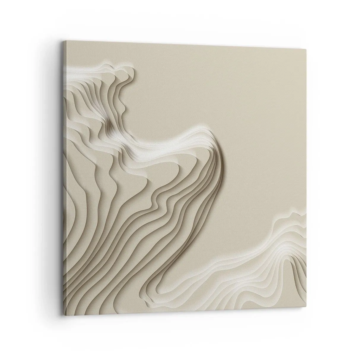 Lærredstryk - Billede på lærred - Kunstens topografi - 60x60 cm
