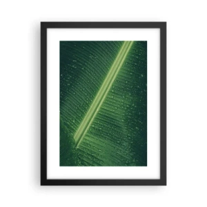 Plakat i sort ramme - Grøn struktur - 30x40 cm
