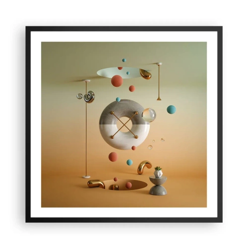 Plakat i sort ramme - Alt kan ske - 60x60 cm
