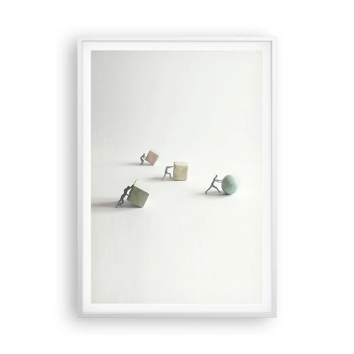 Plakat i hvid ramme - Selve livet - 70x100 cm