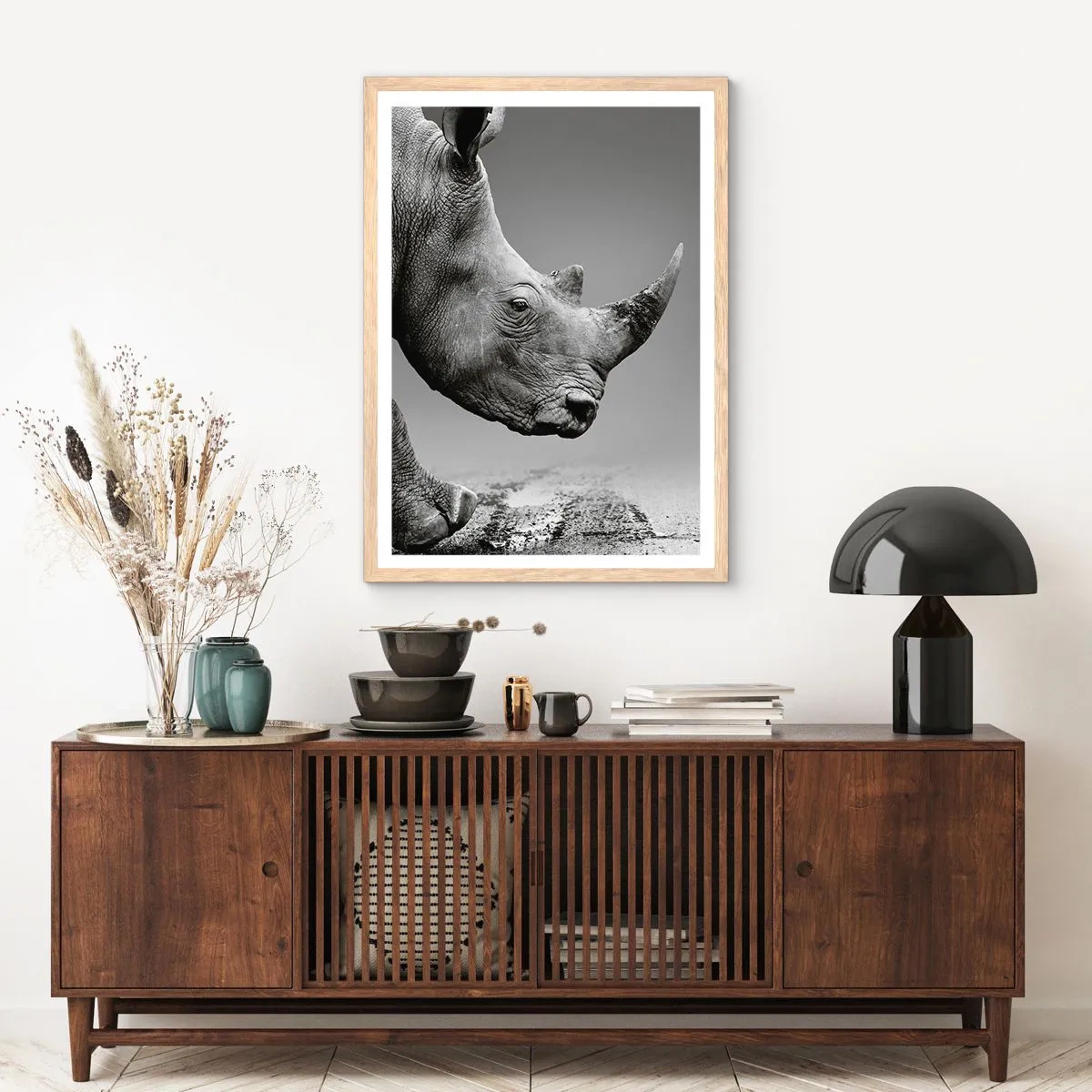 Plakat i ramme af lyst egetræ - En ustoppeli - 70x100 cm