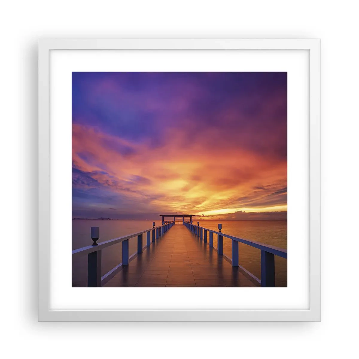 Plakat i hvid ramme - Uden ende - 40x40 cm