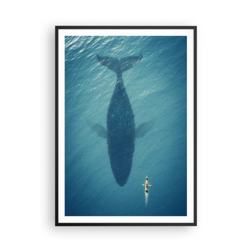 Plakat i sort ramme - Møde på havet - 70x100 cm