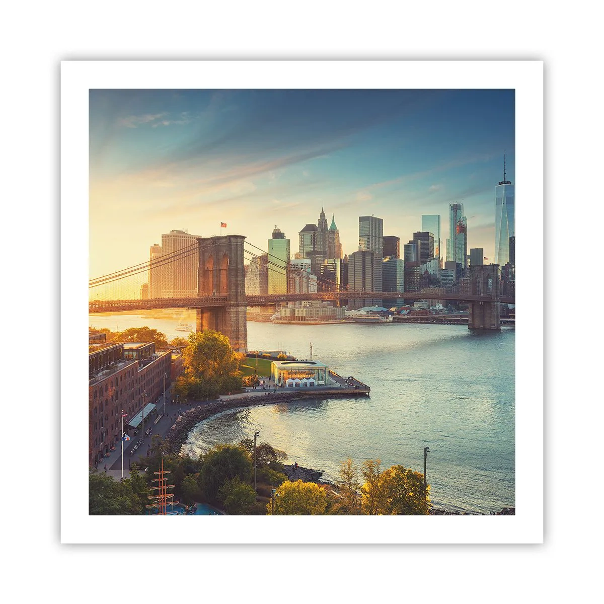 Plakat - Den store bys daggry - 60x60 cm