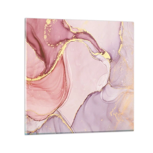 Billede på glas - Et kærtegn af farver - 60x60 cm