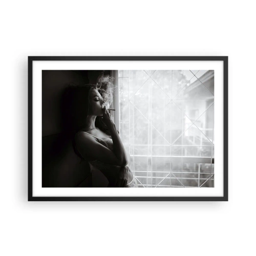 Plakat i sort ramme - Et sensuelt øjeblik - 70x50 cm