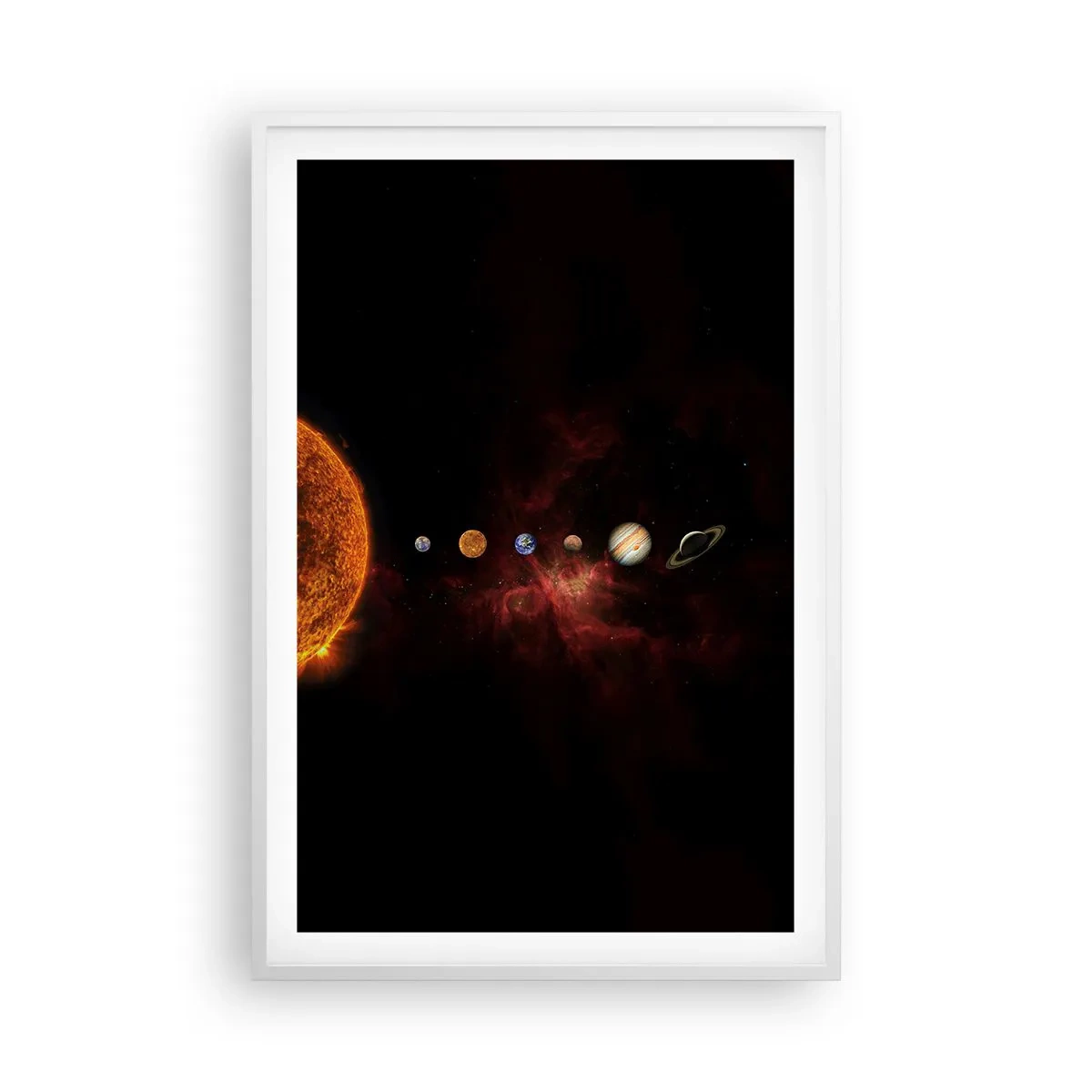 Plakat i hvid ramme - Vores nabolag - 61x91 cm