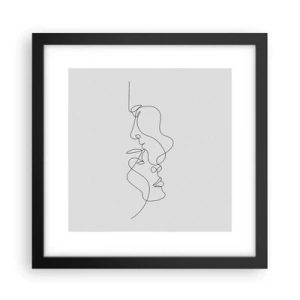 Plakat i sort ramme - Gløderne af glubende begær - 30x30 cm