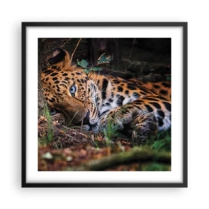 Plakat i sort ramme - Stol på mig - 50x50 cm