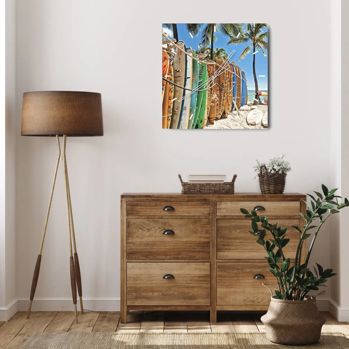 Vægur, Uret - Solrig sjov - 40x40 cm