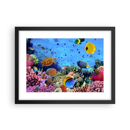 Plakat i sort ramme - Og hvad ved vi om livet... - 40x30 cm