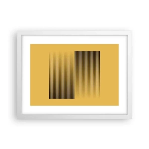 Plakat i hvid ramme - Modsætningernes kvadrat - 40x30 cm