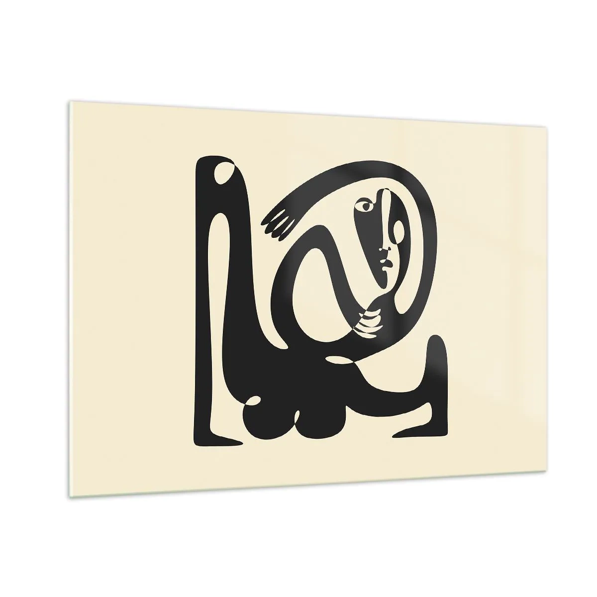 Billede på glas - Næsten Picasso - 100x70 cm