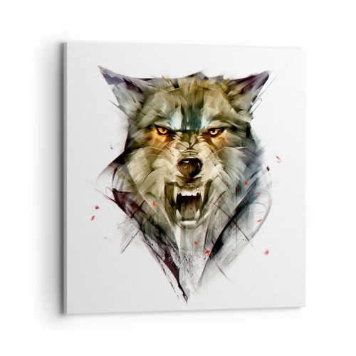 Lærredstryk - Billede på lærred - Ikke et skridt! - 70x70 cm