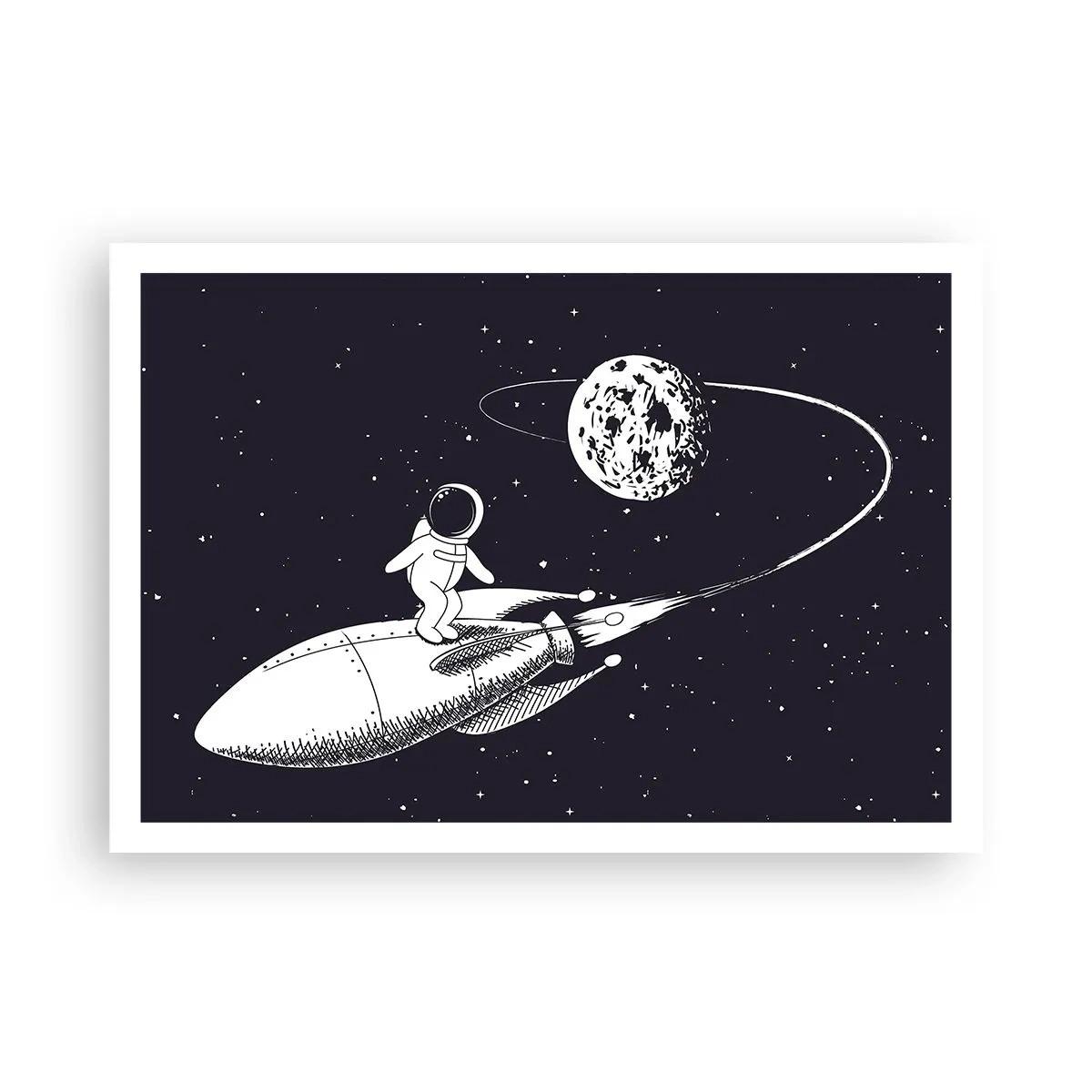Plakat - Space surfer - 100x70 cm