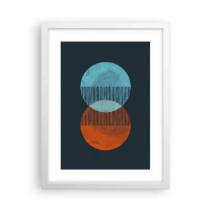 Plakat i hvid ramme - Astronomisk fantasi - 30x40 cm