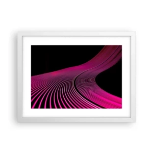 Plakat i hvid ramme - En allé af lys - 40x30 cm