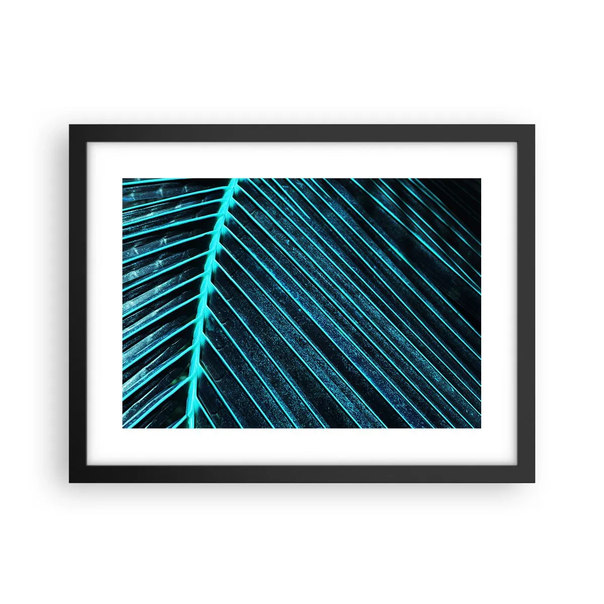 Plakat i sort ramme - Tekstur af grønt - 40x30 cm