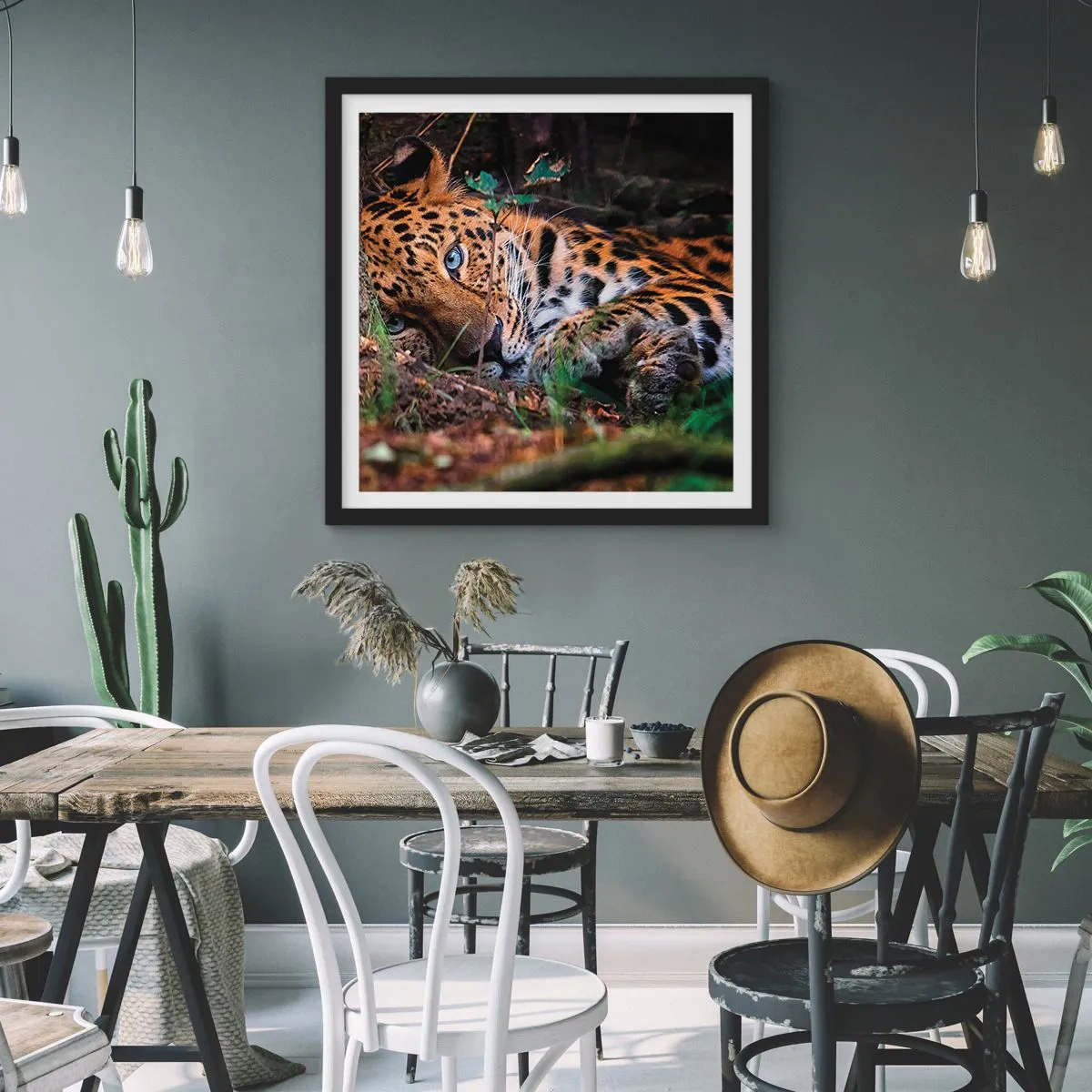 Plakat i sort ramme - Stol på mig - 40x40 cm