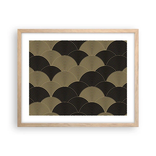 Plakat i ramme af lyst egetræ - Enhed i mangfoldighed - 50x40 cm