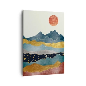 Lærredstryk - Billede på lærred - Et tværsnit af verden - 50x70 cm