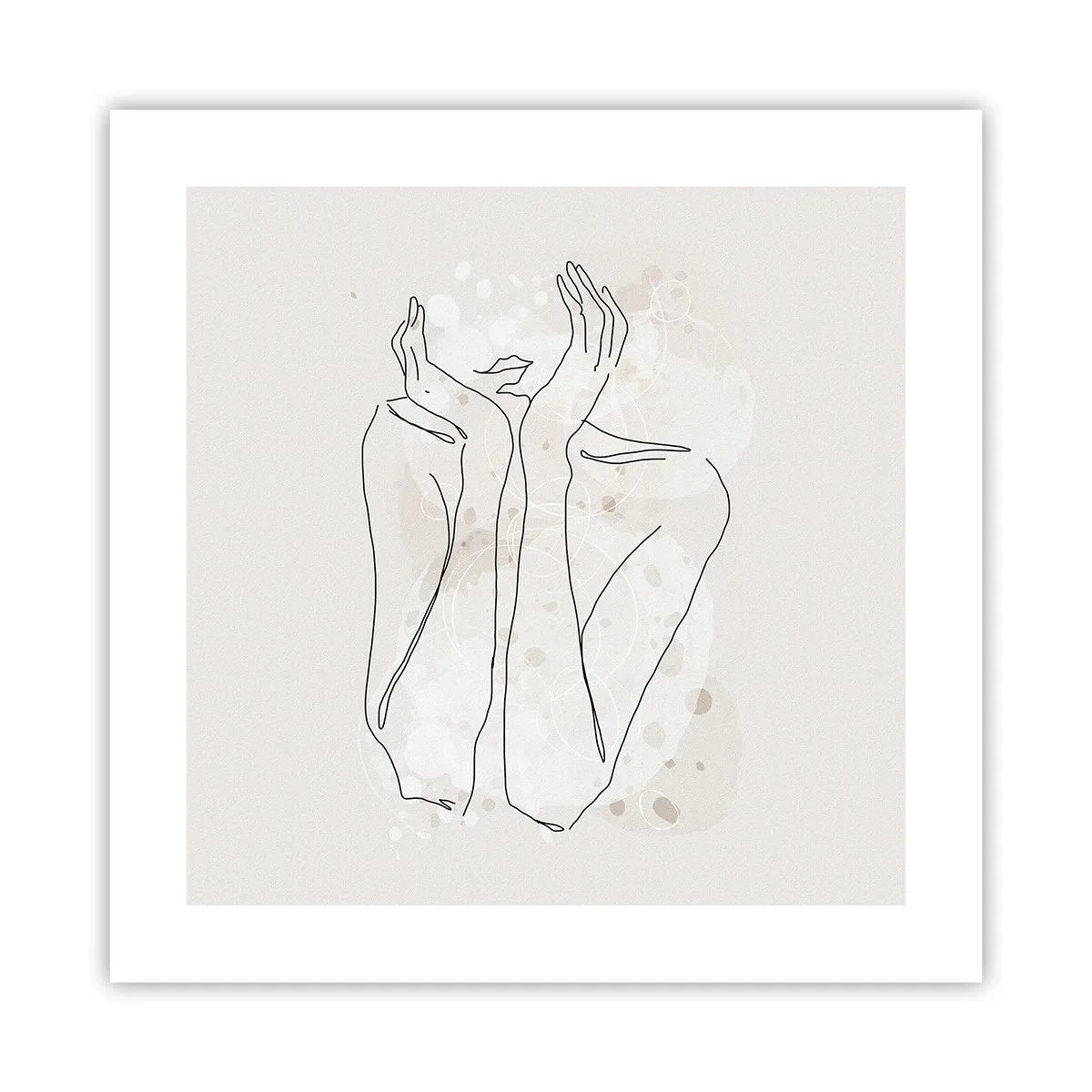 Plakat - En drømmende stund - 40x40 cm