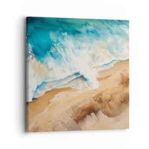 Lærredstryk - Billede på lærred - Tilbagevendende bølge - 30x30 cm