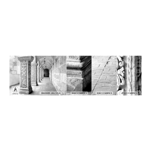 Prøve Fototapet Selvklæbende Deluxe Sticker - Og hvor går det hen...? - Arkitektur, Stykke, Sort og hvid - 100x30 cm