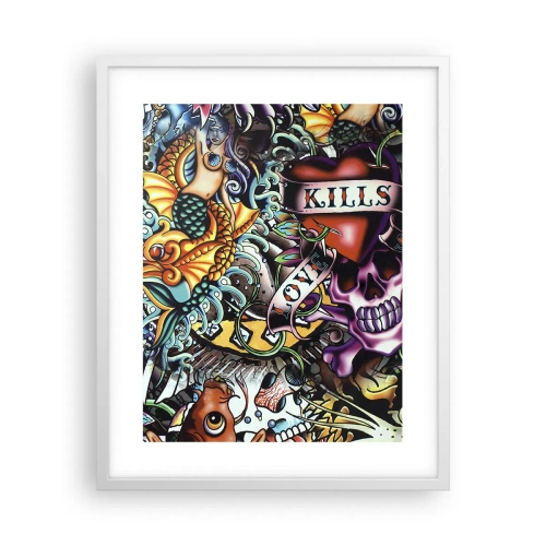Plakat i hvid ramme - En tatovørers drøm - 40x50 cm