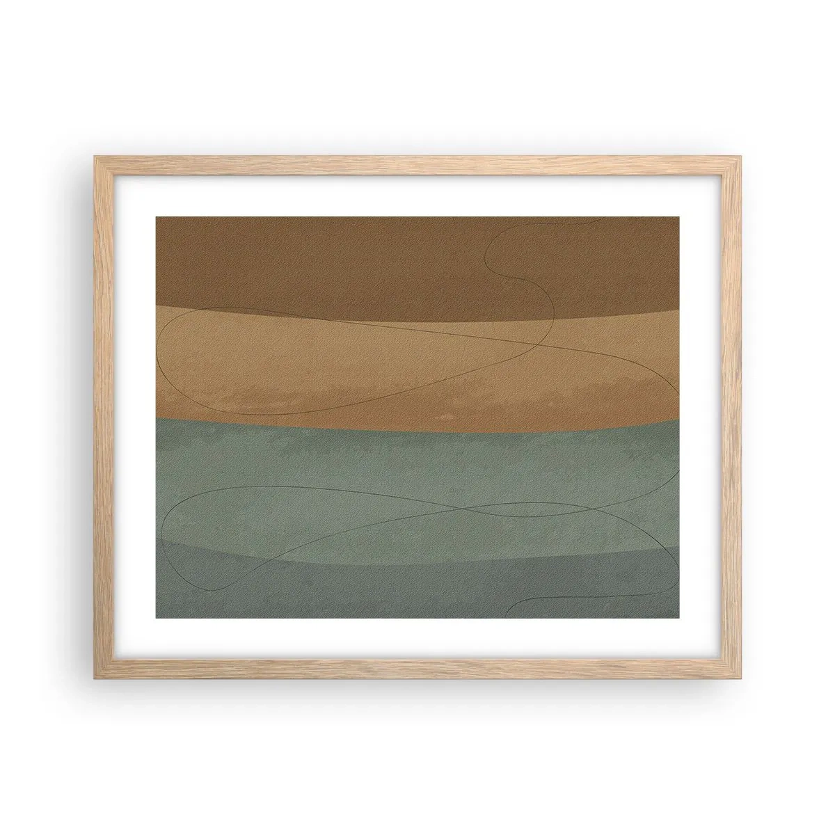 Plakat i ramme af lyst egetræ - Vandret sammensætning - 50x40 cm