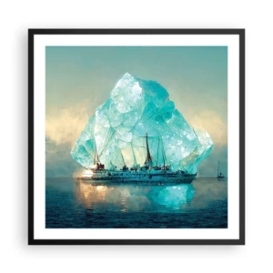 Plakat i sort ramme - Arktisk diamant - 60x60 cm