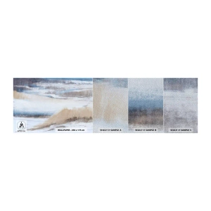 Prøve Fototapet Premium Sand - Vinterkomposition - Vinter, Stykke, Pastel - 100x30 cm