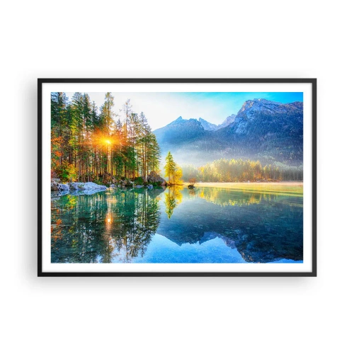 Plakat i sort ramme - Majestæt og sødme - 100x70 cm