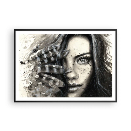 Plakat i sort ramme - Vild skønhed - 100x70 cm