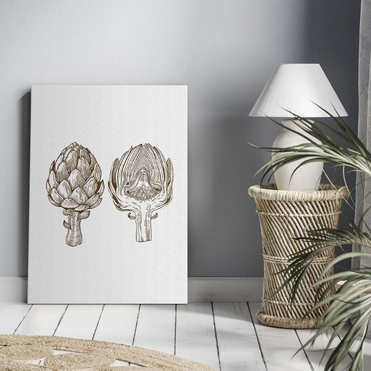 Lærredstryk - Billede på lærred - Lektion i anatomi - 55x100 cm