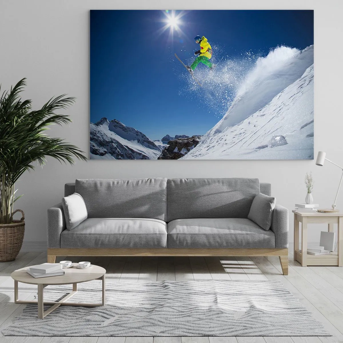 Billede på glas - Danser med bjergene - 100x70 cm