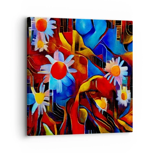 Lærredstryk - Billede på lærred - Livets farver - 30x30 cm